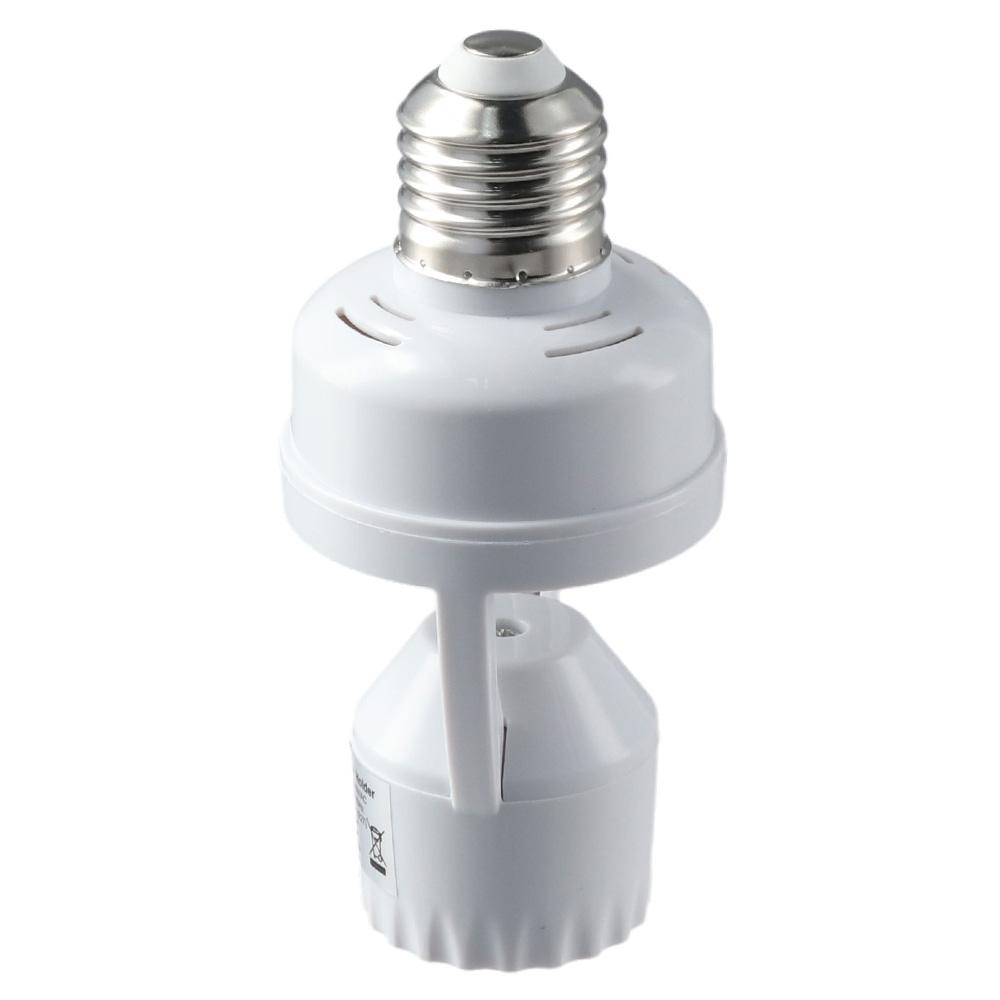 

White Led Lamp Holder Copper Infrared Sensor Switch Durable Human Body Sensing Lamp Holder Worker