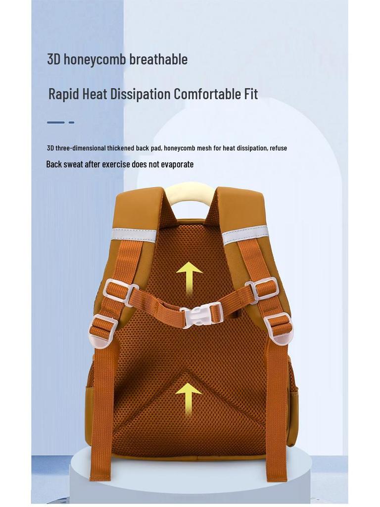 Kids' Cartoon Schoolbag: Lightweight, Double Shoulder Backpack with Spine Protection for 3-6 Year Olds