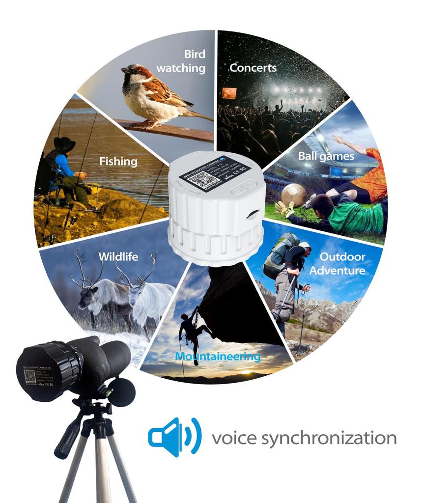 In Stock V12 HD 2K WiFi Electronic Eyepiece Astronomical Telescope: Universal Birdwatching and Stargazing Instrument