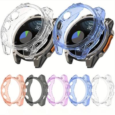 Protective TPU Half-Pack Case for Garmin Fenix 8 43/47/51mm Scratch-Resistant Lightweight Slim Cover Shockproof Dustproof