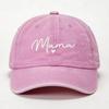 Adjustable Mama Heart Caps Washed Cotton Baseball Cap Fashion Sport Visors Cap  Gifts