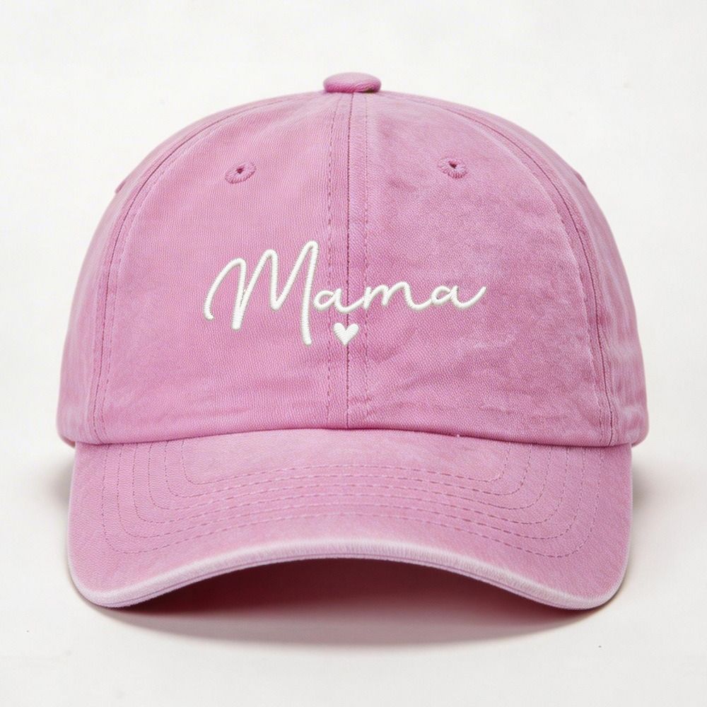 Adjustable Mama Heart Caps Washed Cotton Baseball Cap Fashion Sport Visors Cap Gifts