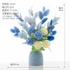 Oushoumai Blue Artificial Flowers with Glass Vase