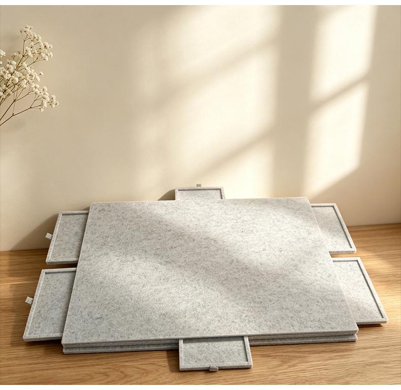 Kids' Puzzle Sorting Board with Stand, Cover, Drawer & Portable Felt