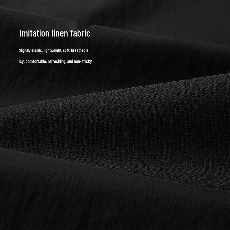 HLA Men's Summer Cool Light Loose Crop Pants