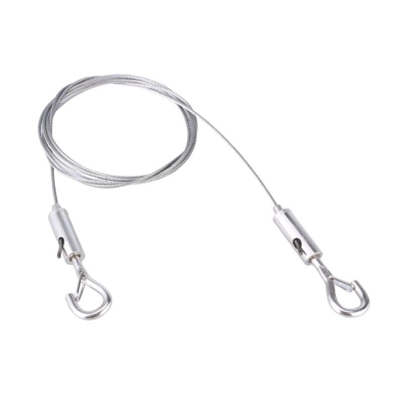 Edelstahl-Aufhängungskabel in verschiedenen Längen mit Federhaken Flexibles Hängedrahtseil für den Heim- und Bürogebrauch