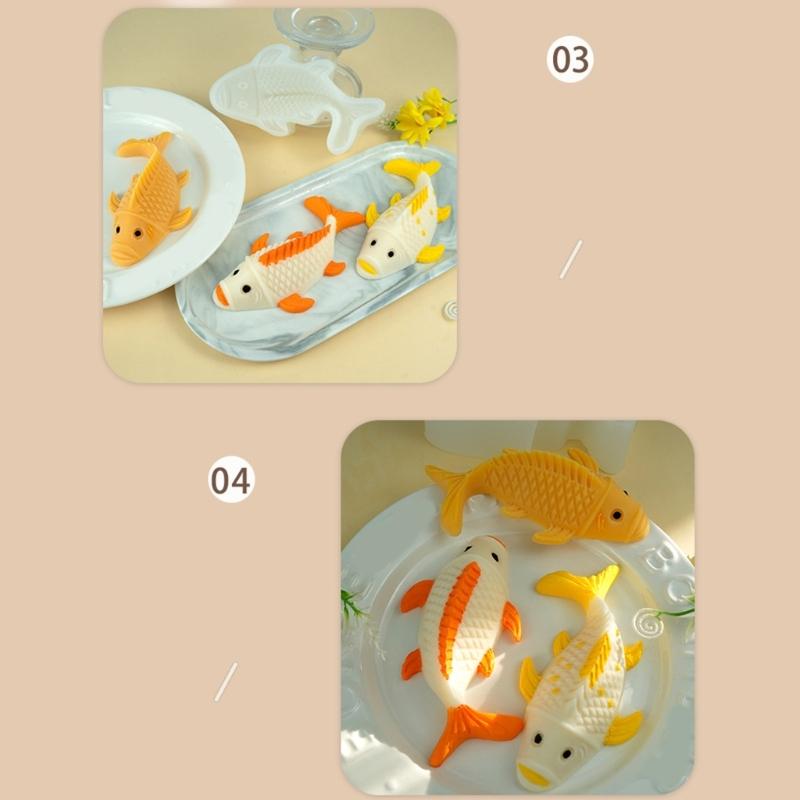 Multipurpose Flexible Silicone Mould for Carp Candle Holders Portable for Craft Supplies and Festive Decorations