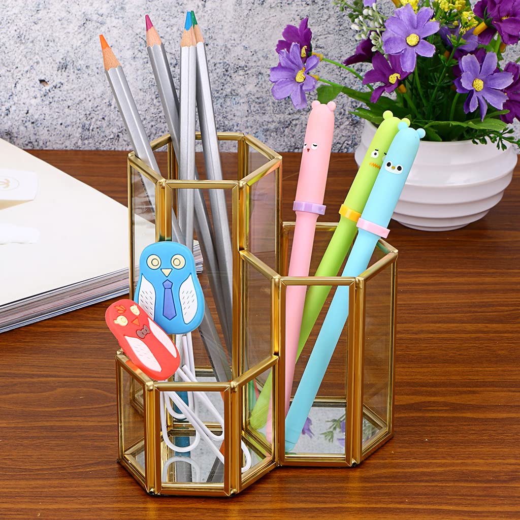 Sumnacon Desktop Storage Makeup Cosmetic Storage Transparent Pen Stylish Pen Makeup Brush Makeup Nail Polish Storage Case Case, Case, Box, Stand,