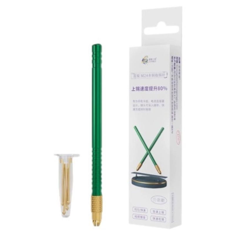 1Set M24 Tin Drag Needle Set Red Copper Fpc Connector Reballing Solder Bar For Phone Pcb Motherboard Ic Chip Weld Repair Tools