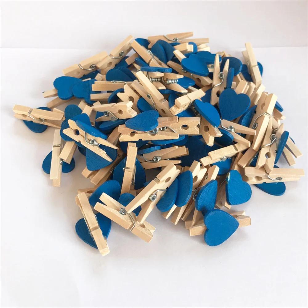 2024 neue 50 Teile/satz Holz Clips Liebe Herz Pegs Wäscheklammer DIY Nette Hochzeit Dekoration Handwerk Pegs Wäscheklammer