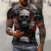 Men T Shirts Skull Print Tee Shirt Men Skull Graphic Tees Men's Summer Clothes Men T Shirts Short Sleeve Tee Harajuku Kids Clothes