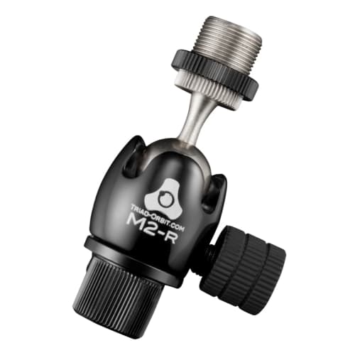 TRIAD-ORBIT M2-R Short Shaft Micro Adapter [Attaches to conventional 5/8-inch stands for 360 x 190 tilt adjustment / Features a smooth ball swivel m