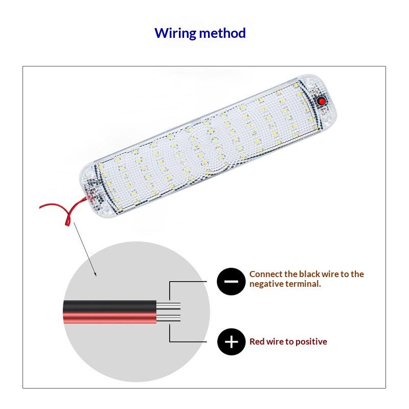 12V-80V LED-Lichtleiste für Auto-Innenraum Weißes Lichtrohr für Van LKW LKW Wohnmobil Wohnwagen Boot Innenraum Auto Deckenleuchten