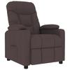 Massage Chair Dark Brown Fabric