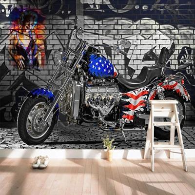 3d Stereo Wallpaper Cartoon Car Wall Graffiti Murals Restaurant Cafe Background Wall Mural Home Decor