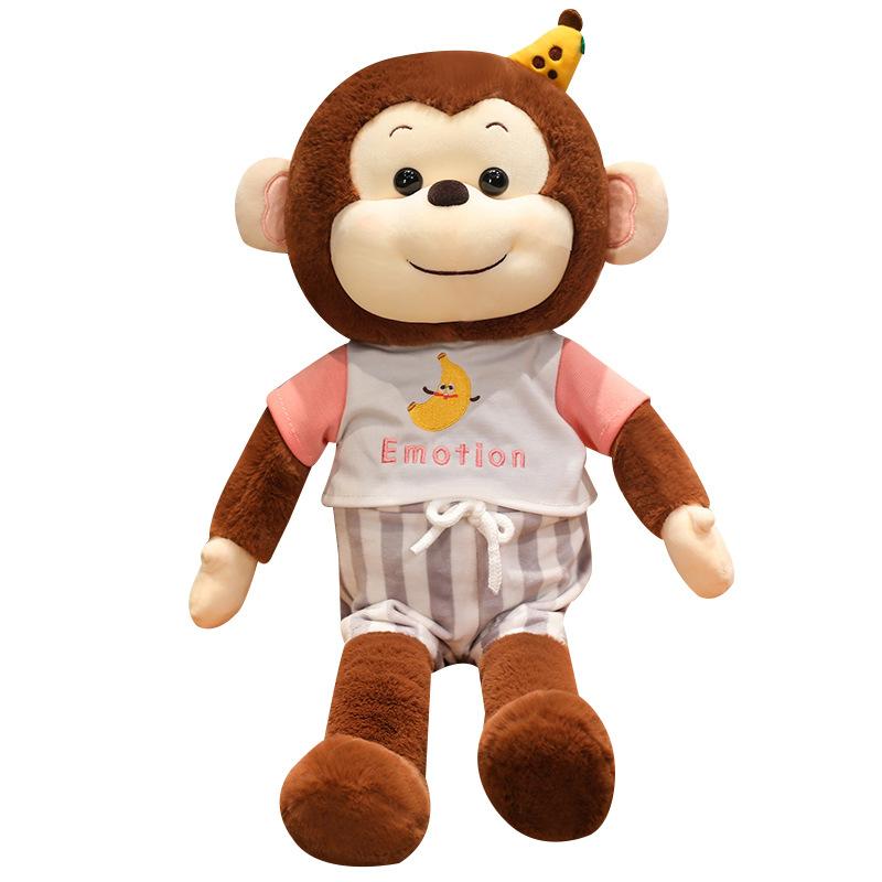 Zoo Long-Arm Monkey Plush Toy Cute Banana Monkey Doll Children'S Bed Sleeping Doll Birthday Gift