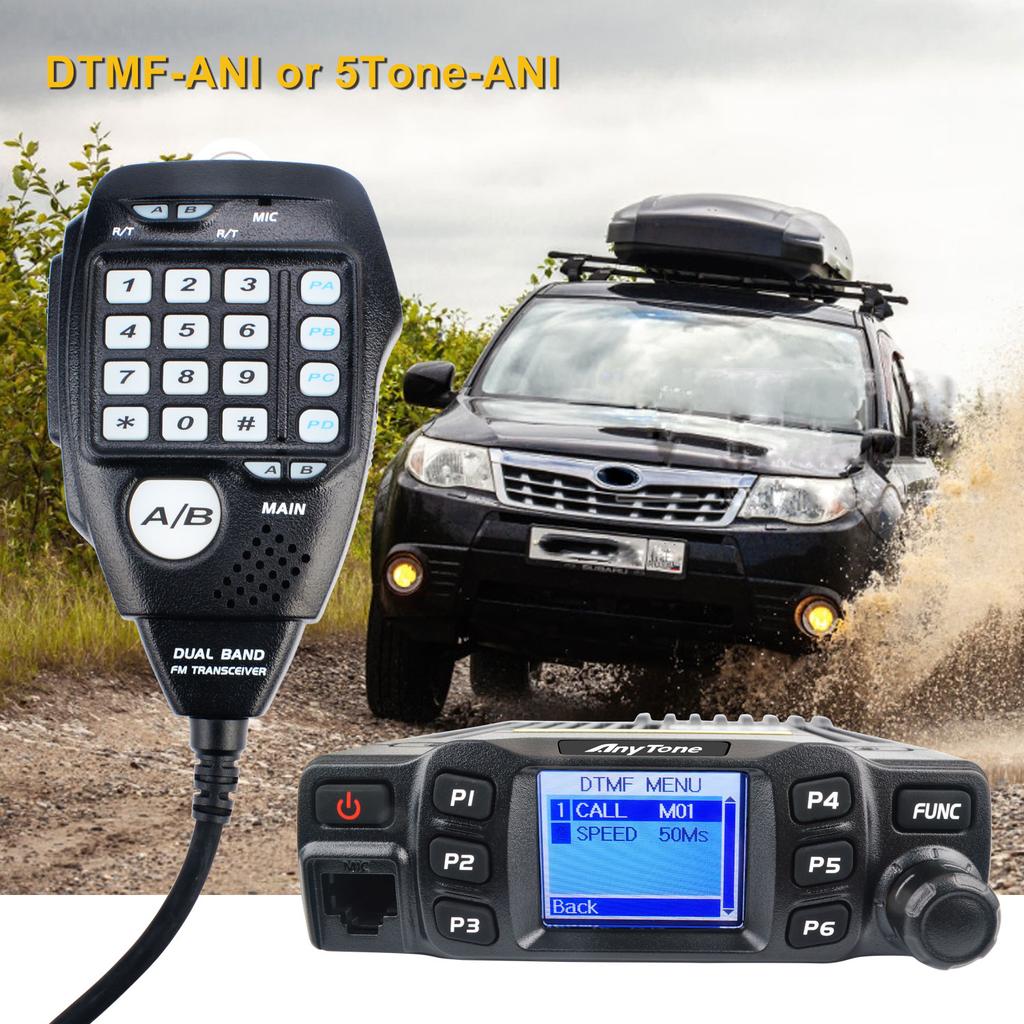 Anytone AT-778UVII GMRS VOX Dual Band 136-174MHz&400-490MHz 25Watt 200Channels 2m 70cm Amateur Analog Mobile Radio Color Screen