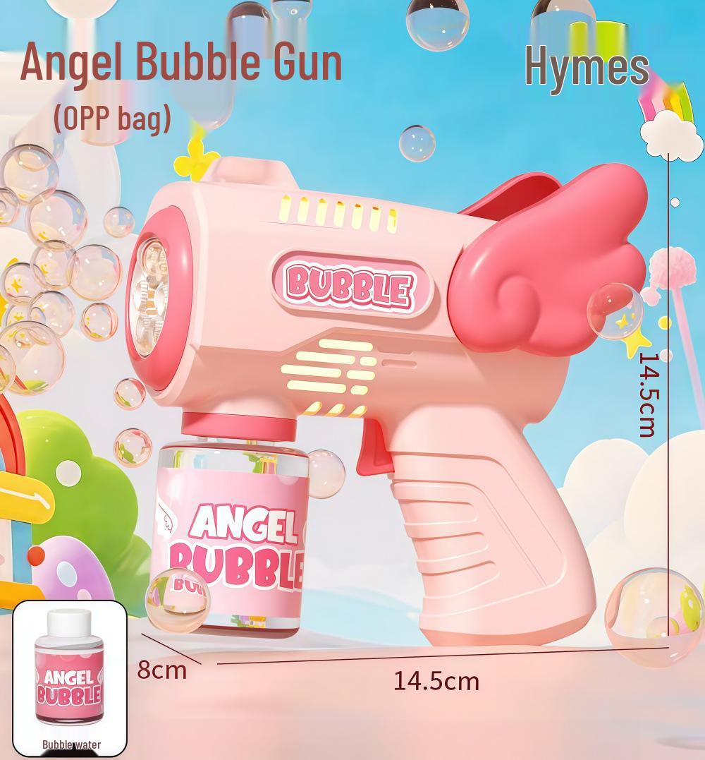 Cross-border Little Angel Automatic Bubble Blowing Toy: Electric Handheld Bubble Gun for Kids