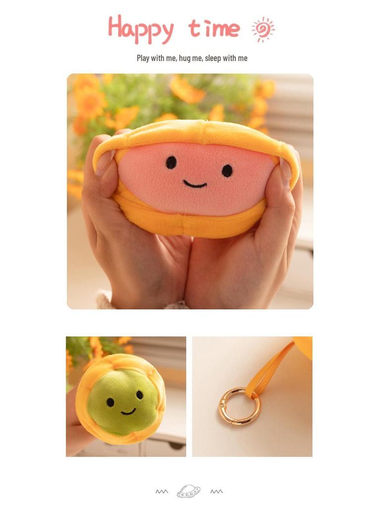 Cute Egg Tart Pendant Plush Doll Keychain & Bag Charm
