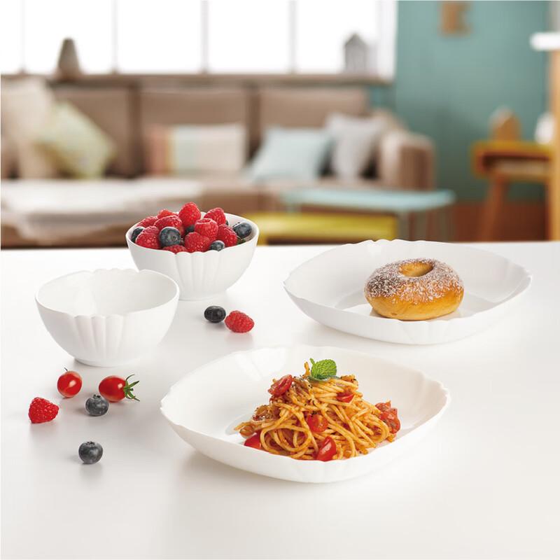 Luminarc Rutisha White Jade 4-Piece Dinnerware Set