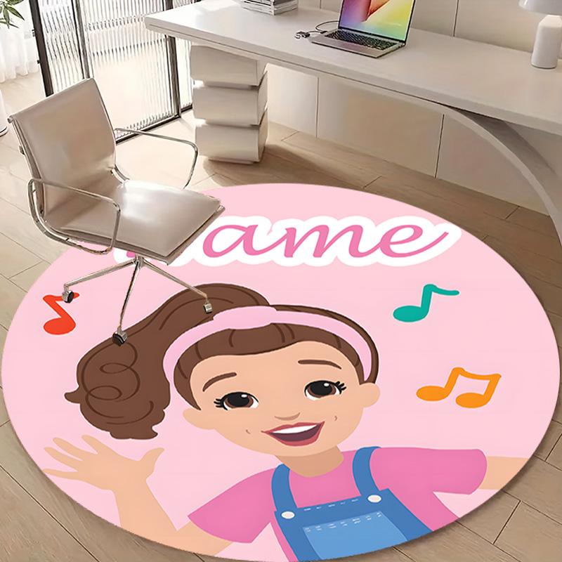 Personalized M-Ms Rachel Round Chair Office Rug - Perfect for Mat, Office Chair & More - Ideal Gift for Birthdays and Holidays
