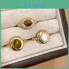 2024 New Stylish Geometric Open Adjustable Copper Tiger Eye Ring For Women