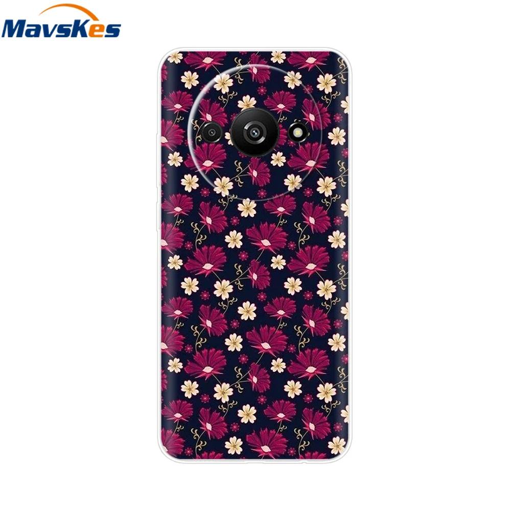 

6.71 For Xiaomi Redmi A3 Case Cute Ginkgo Leaf Flower Soft Silicone Phone Case For Xiomi Redmi A3 2024 redmiA3 TPU Cover Coque For Xiaomi Redmi A3