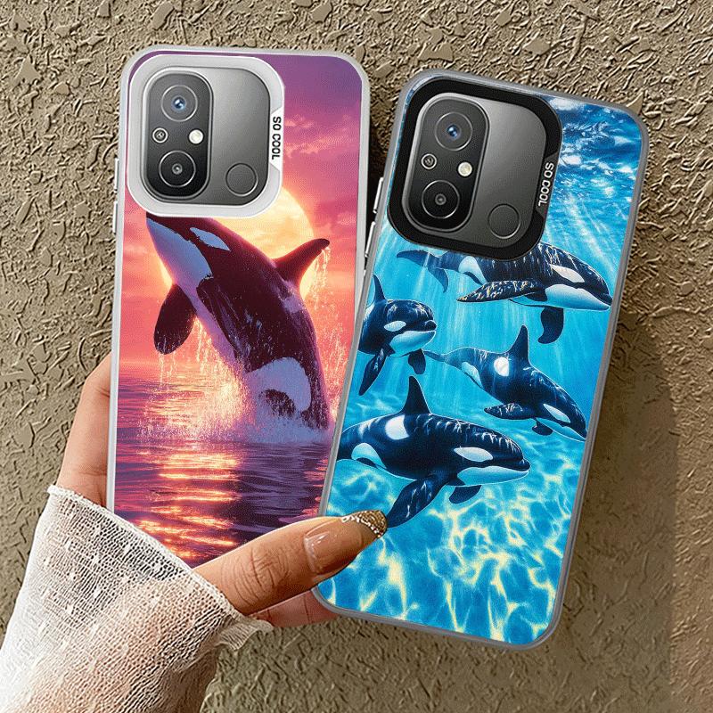 Orca Ocean Pattern Shockproof Phone Case for Xiaomi Poco X7 X6 X5 X3 Pro F7 Ultra M8 Redmi 15C 15 14C 13C 12C 10C 13 12 10