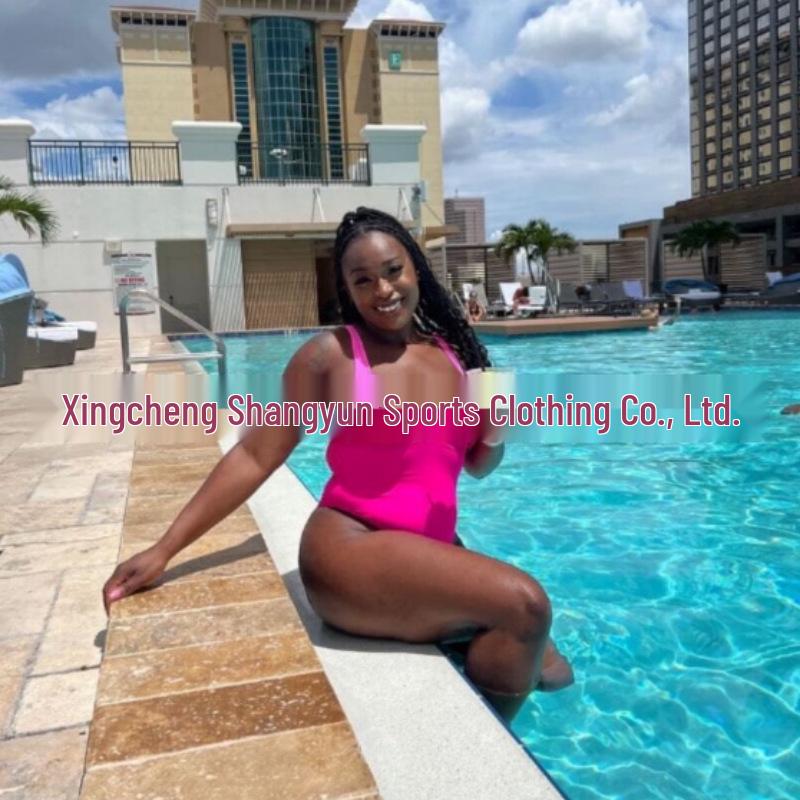 European & American Color Block One-Piece Swimsuit: Sexy, Fresh, High-Waisted, Conservative Design