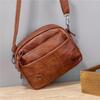 Vintage Simple Women Tašky přes rameno Malá kabelka Crossbody Phone Peněženka Pack Měkké PU kožené čtvercové tašky Messenger