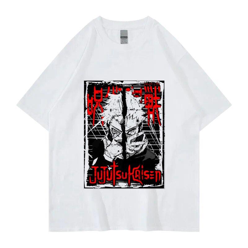 Spell Return To War T-shirt Men's Five Knotts Youren Summer Cotton Crew Neck Printing Short Sleeve Anime Peripheral Clothes