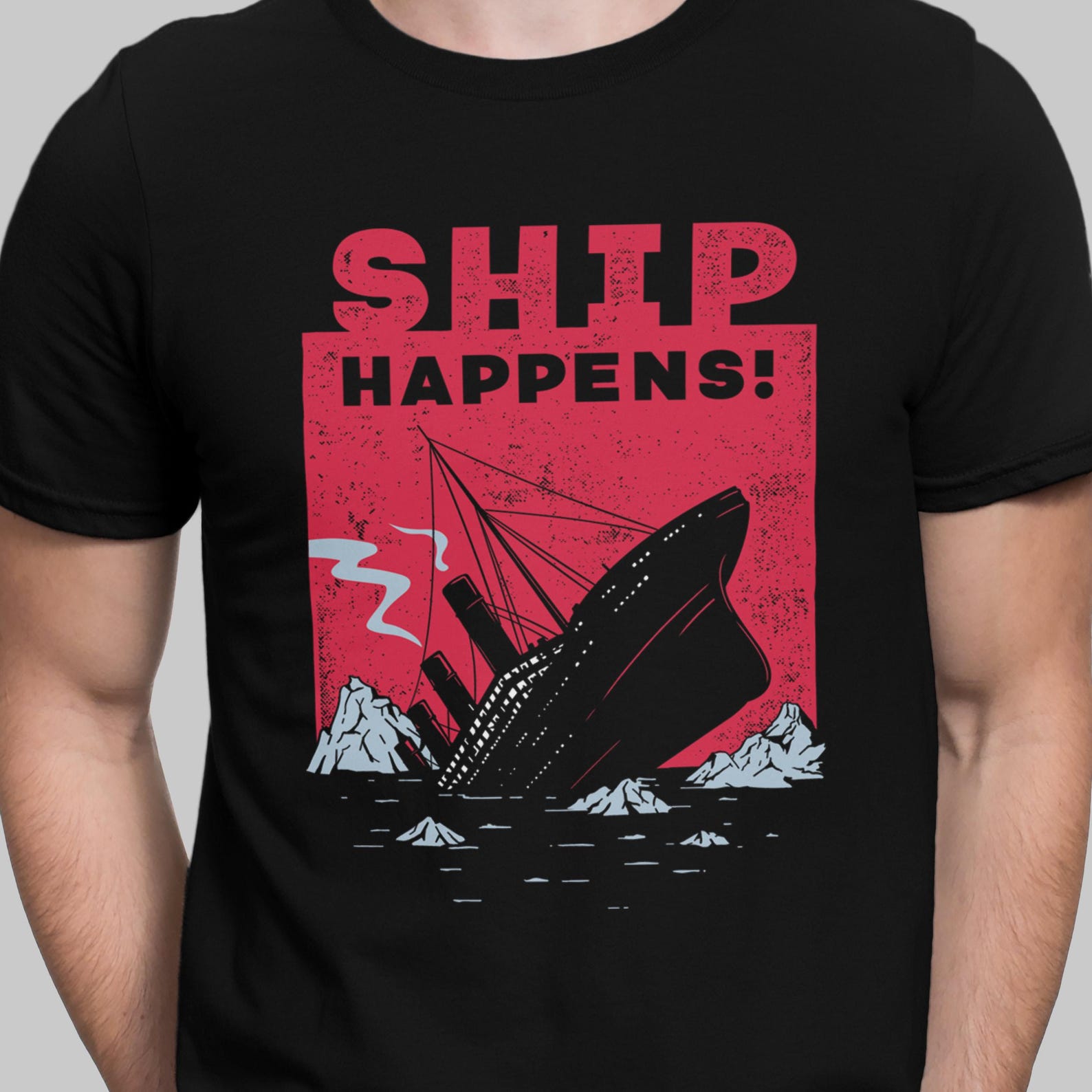 Ship Happens T shirt Funny Ship Pun T-shirt S