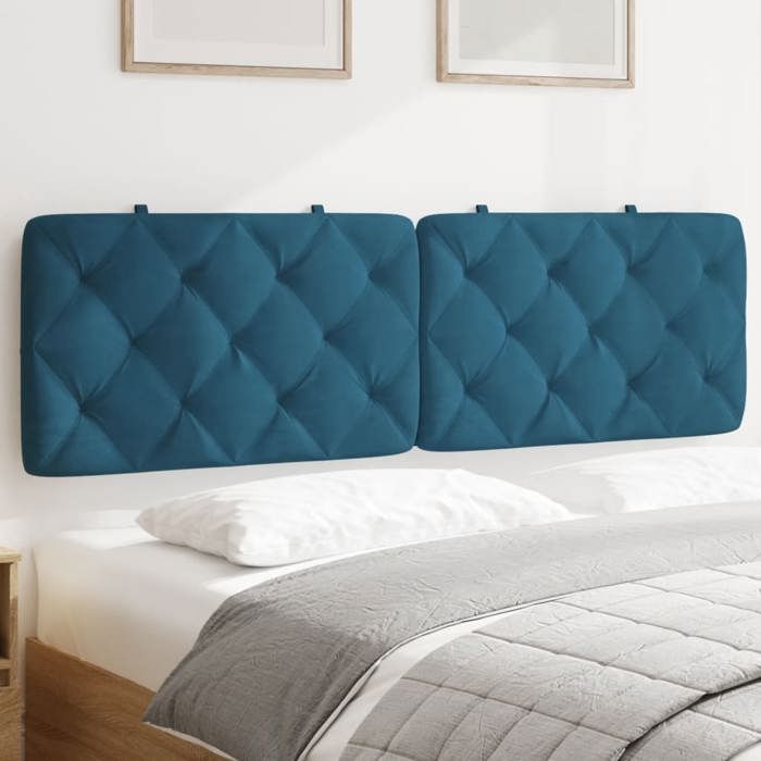 VidaXL Coussin de Tête de Lit, Oreiller de Tête de Lit avec Bandes Auto-agrippantes, Coussin Rembourré Chambre à Coucher, 374737