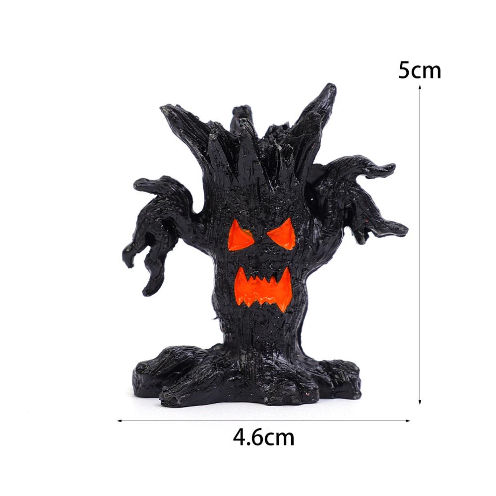 Halloween Dryade Mikrolandschaft Ornamente Horror Atmosphäre Mini Dryade Form Harz Ornament für Halloween Party Heimwerkerdeko