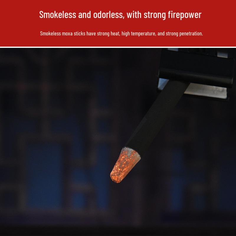 Smokeless Mugwort Sticks for Moxibustion - 1.2c Ai Charcoal Black Carbonized Sticks, Salon Use