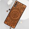 Mandala Blume Holz Handyhülle Für Samsung Galaxy S25 S26 Ultra S20 S21 S22 S23 S24 S10 Plus S25 FE Funda Abdeckung
