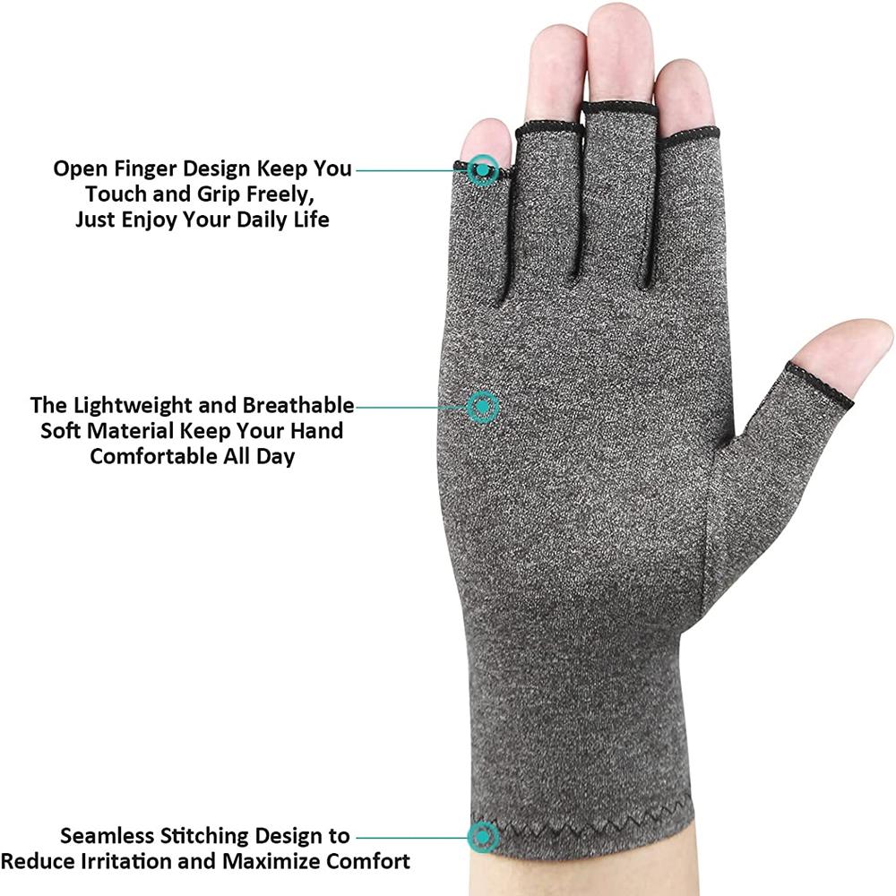 1Pair Arthritis Gloves Touch Screen Therapy Compression Gloves For Joint Pain Relief Winter Warm Hand Support