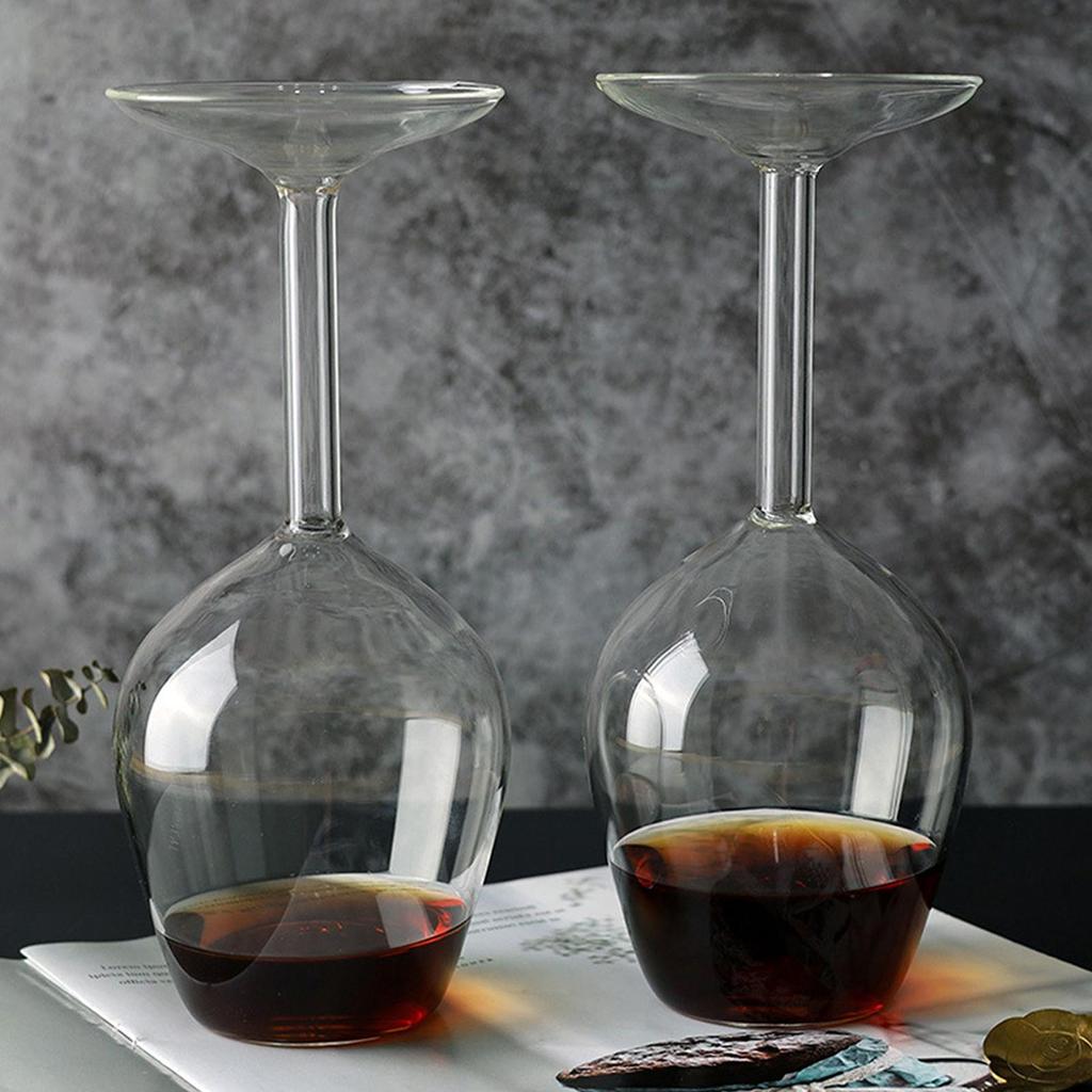 400ml Unique Inverted Wine Glass for Spirits Cocktails, Home Bar decor, Upside down Wine Glass, Valentine's Day Birthday gifts