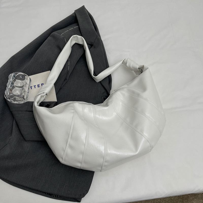 

Сумка-пельмень женская сумка модная большая вместимость плиссированная сумка на плечо трендовая нишевая сумка-мессенджер для通勤 бежевый