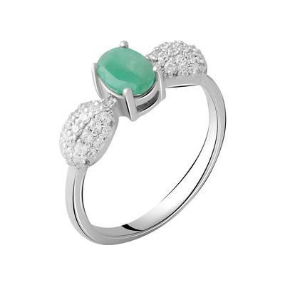 Silver Ring with Natural Emerald 1.315ct (2058335) 2.83 Gr. 925 Samples