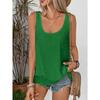 New European American Fashion Women's Fresh Sleeveless Tube Top Strappy Double Layer Swing Hem Cami Top