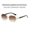 Geometrické Unisex Bezrámové Čtvercové Sluneční Brýle S Ochrannou UV400 Pro Venkovní Cestování A Módu