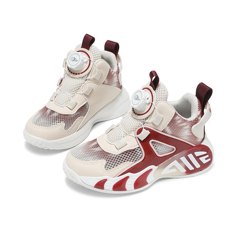 2025 new summer boys shoes girls single net breathable children's sports shoes boys middle and older children's basketball shoes