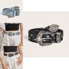 Fashionable Womens Wide Leather Belt With Alloy Pin Buckle For Daily Wear And Fashion