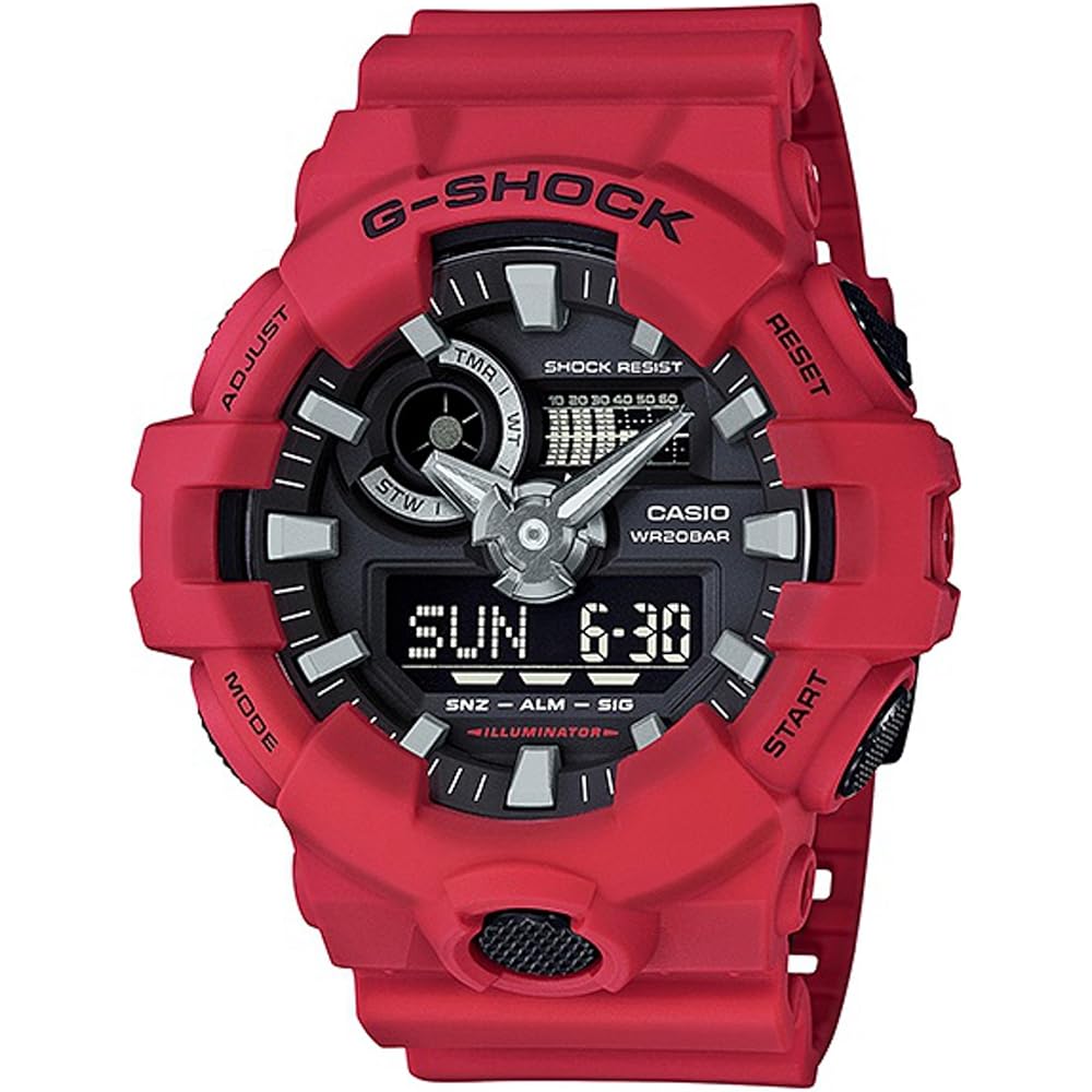 Casio G-Shock GA-700-4A Men s Watch Red Analog Digital Waterproof Shock Resistant