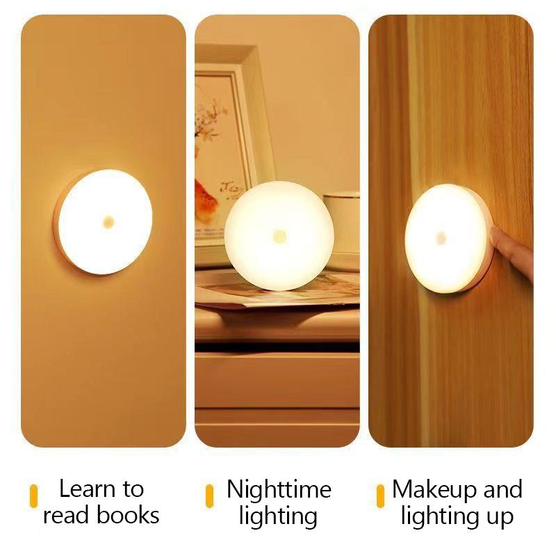 Led Smart Human Body Sensor Night Lamp Emergency Automatic Lighting Usb Charging Wireless Magentic Suction Use Night Light