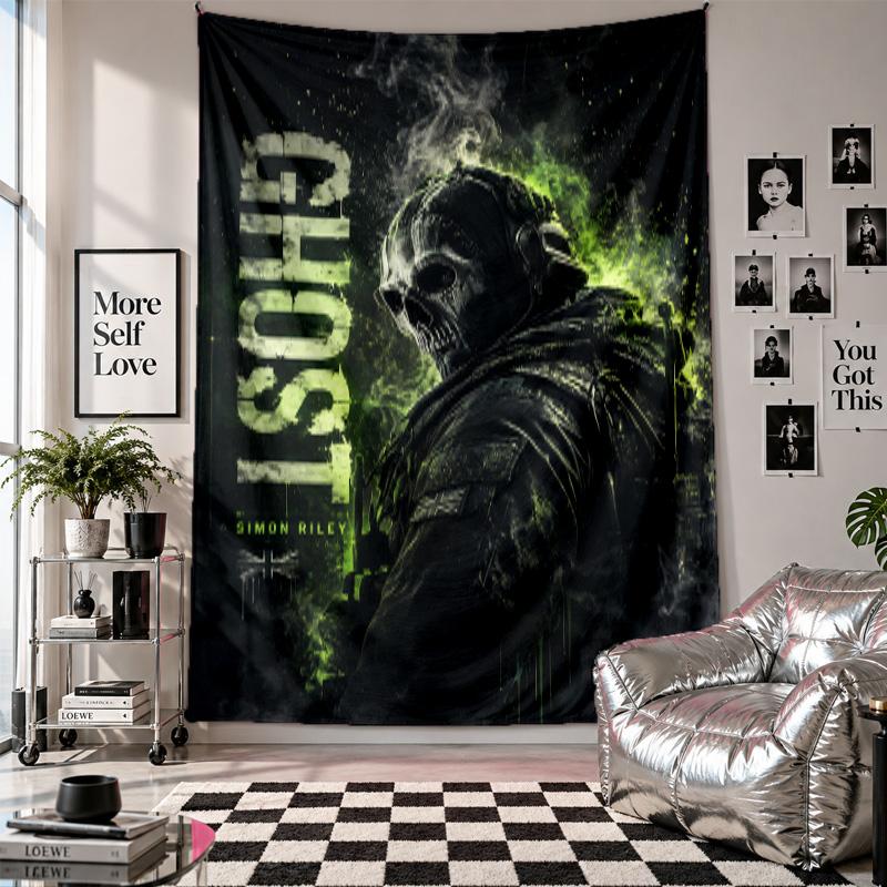 Wall TapestryCall of Duty Art Hanging Cloth Decorative Background Cover for Room Decoration