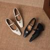 Krazing Pot Microfiber Square Toe Thick Med Heels Spring Summer Shoes Big Size 43 Metal flowers Women Shallow Pumps