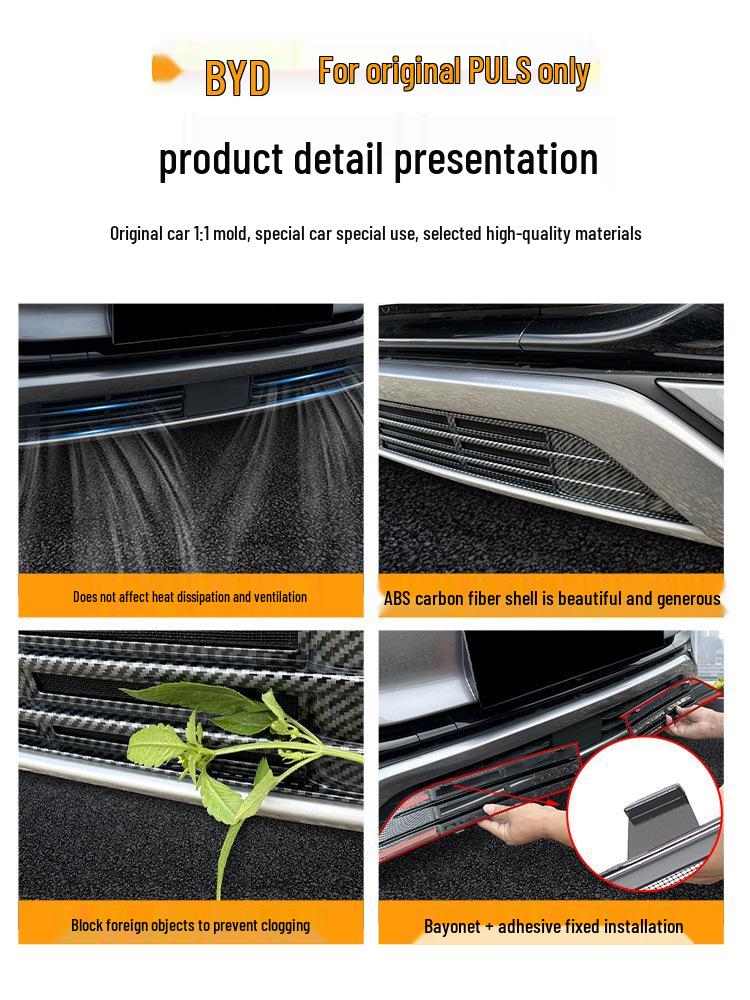 22-23 BYD Yuan PLUS Grill Siatka przeciw owadom: Osłona przed kurzem i komarami, bez klamer