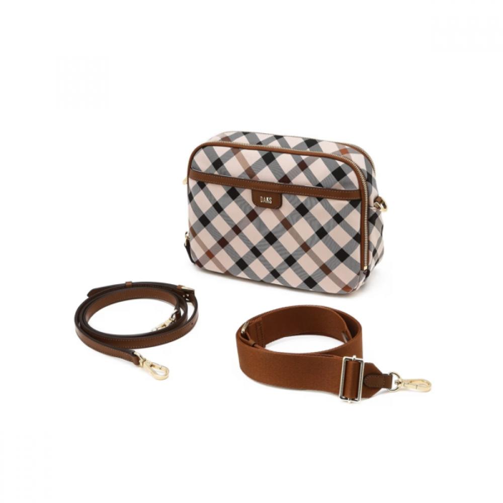 Daks Brown House Check Jacquard Crossbody Bag Dcba0e631w2